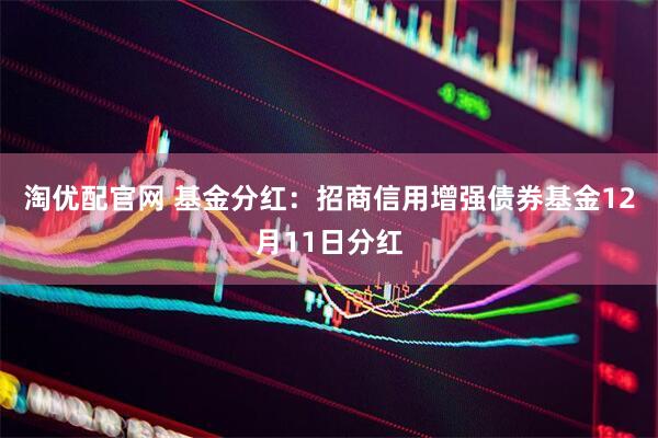 淘优配官网 基金分红：招商信用增强债券基金12月11日分红