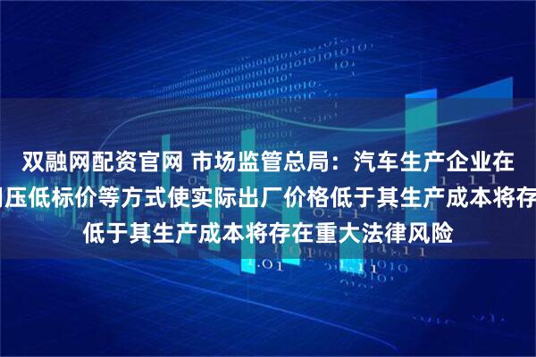 双融网配资官网 市场监管总局:汽车生产企业在招标投标中 采用压低标价等方式使实际出厂价格低于其生产成本将存在重大法律风险
